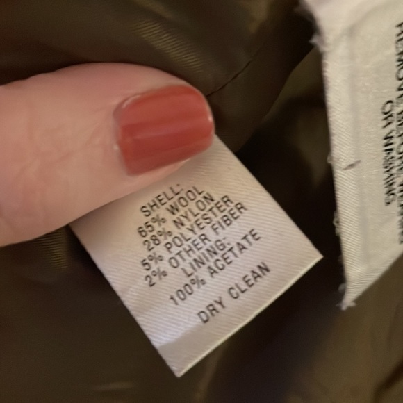 LOFT Petites, 0P Brown Wool Blend Coat Feminine Peplum - Picture 6 of 12